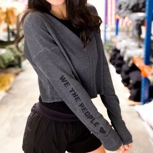 American freedom company sold out waffle knot crop top size medium RARE